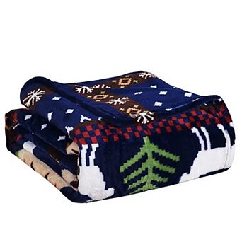 Home Soft Things Christmas Printed Flannel Fleece Blanket