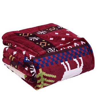 Home Soft Things Christmas Printed Flannel Fleece Blanket