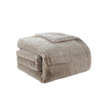 Home Soft Things Plain Faux Fur Blanket