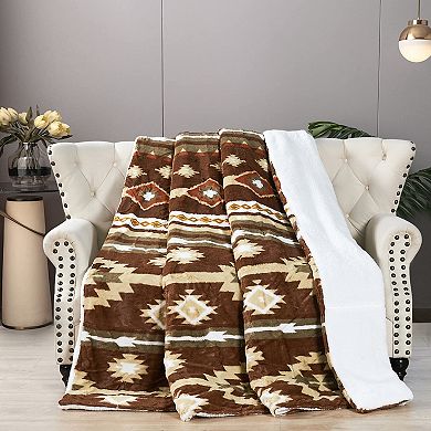 Home Soft Things Southwest Faux Fur Blanket