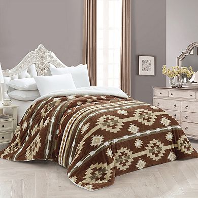 Home Soft Things Southwest Faux Fur Blanket
