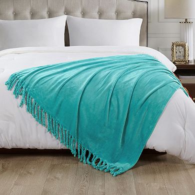 Home Soft Things Braided Fringe Throw Blanket