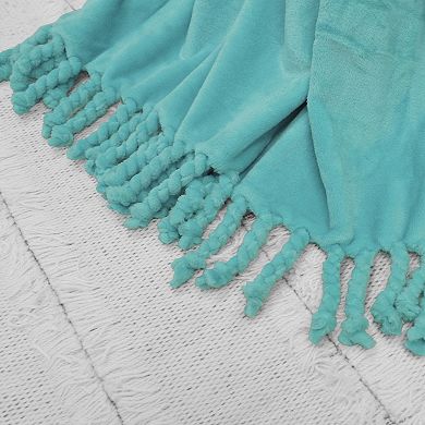 Home Soft Things Braided Fringe Throw Blanket