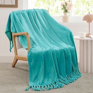 Home Soft Things Braided Fringe Throw Blanket