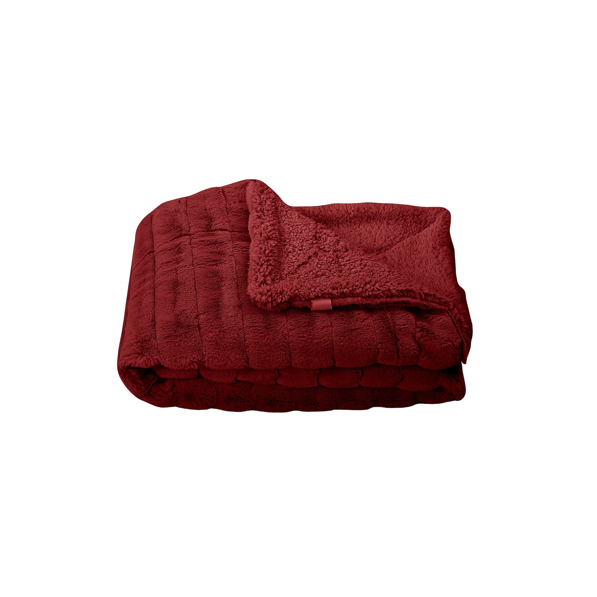 Home Soft Things Super Mink Faux Fur Throw Blanket, Jester Red