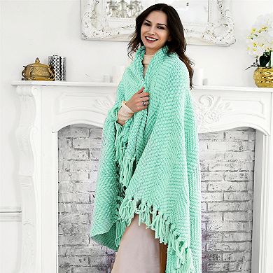 Home Soft Things Woven Tweed Throw Blanket