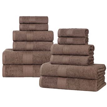 SUPERIOR Cotton 12 pc Solid Towel Set