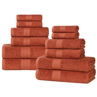 SUPERIOR Cotton 12 pc Solid Towel Set