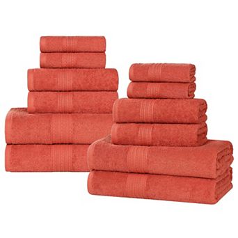 SUPERIOR Cotton 12 pc Solid Towel Set