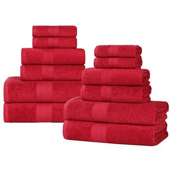 SUPERIOR Cotton 12 pc Solid Towel Set
