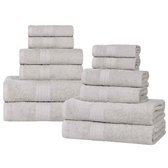SUPERIOR Cotton 12 pc Solid Towel Set