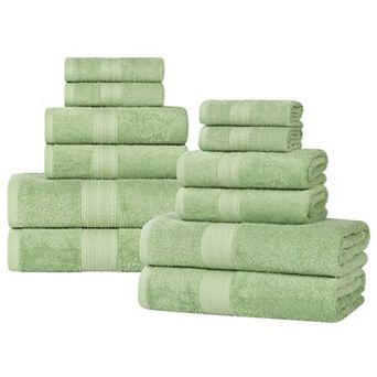 SUPERIOR Cotton 12 pc Solid Towel Set