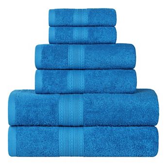 SUPERIOR Cotton 6 pc Absorbent Solid Towel Set