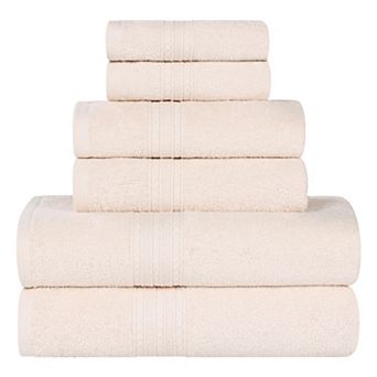 SUPERIOR Cotton 6 pc Absorbent Solid Towel Set