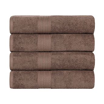 SUPERIOR Cotton 4 pc Solid Bath Towel Set