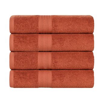 SUPERIOR Cotton 4 pc Solid Bath Towel Set