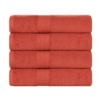 SUPERIOR Cotton 4 pc Solid Bath Towel Set