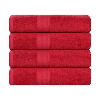 SUPERIOR Cotton 4 pc Solid Bath Towel Set