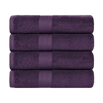 SUPERIOR Cotton 4 pc Solid Bath Towel Set