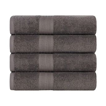 SUPERIOR Cotton 4 pc Solid Bath Towel Set