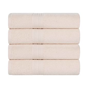 SUPERIOR Cotton 4 pc Solid Bath Towel Set