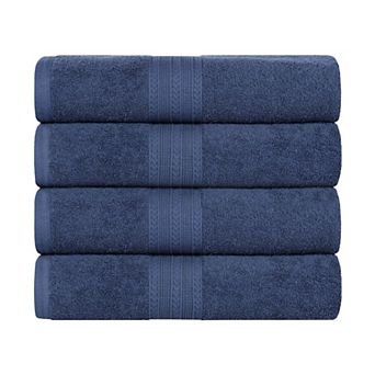 SUPERIOR Cotton 4 pc Solid Bath Towel Set