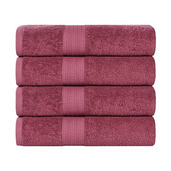 SUPERIOR Cotton 4 pc Solid Bath Towel Set