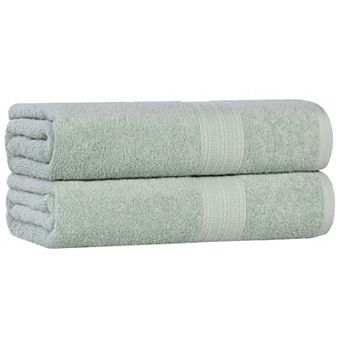 SUPERIOR Cotton 2 pc Solid Bath Sheet Set