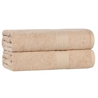 SUPERIOR Cotton 2 pc Solid Bath Sheet Set