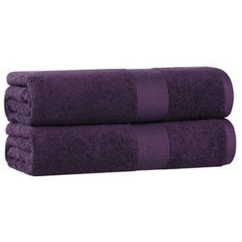 SUPERIOR Cotton 2 pc Solid Bath Sheet Set