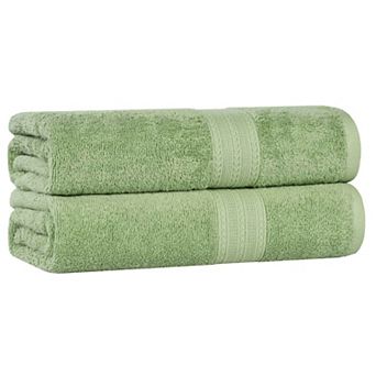 SUPERIOR Cotton 2 pc Solid Bath Sheet Set