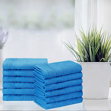 SUPERIOR Cotton 12-Piece Solid Face Towel Set