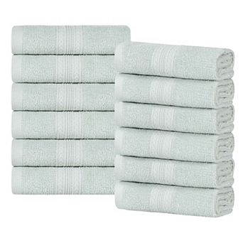 SUPERIOR Cotton 12 pc Solid Face Towel Set