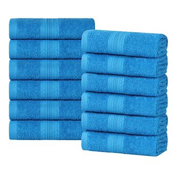 SUPERIOR Cotton 12 pc Solid Face Towel Set