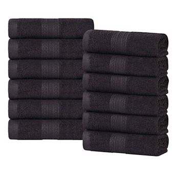 SUPERIOR Cotton 12 pc Solid Face Towel Set