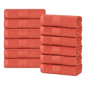 SUPERIOR Cotton 12 pc Solid Face Towel Set