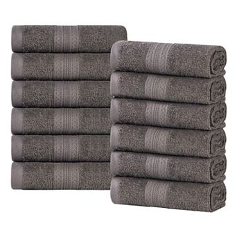 SUPERIOR Cotton 12 pc Solid Face Towel Set