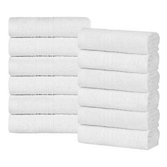 SUPERIOR Cotton 12 pc Solid Face Towel Set