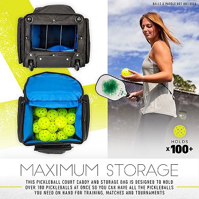 Franklin Sports Rolling Ball Portable Pickleball Hopper Bag