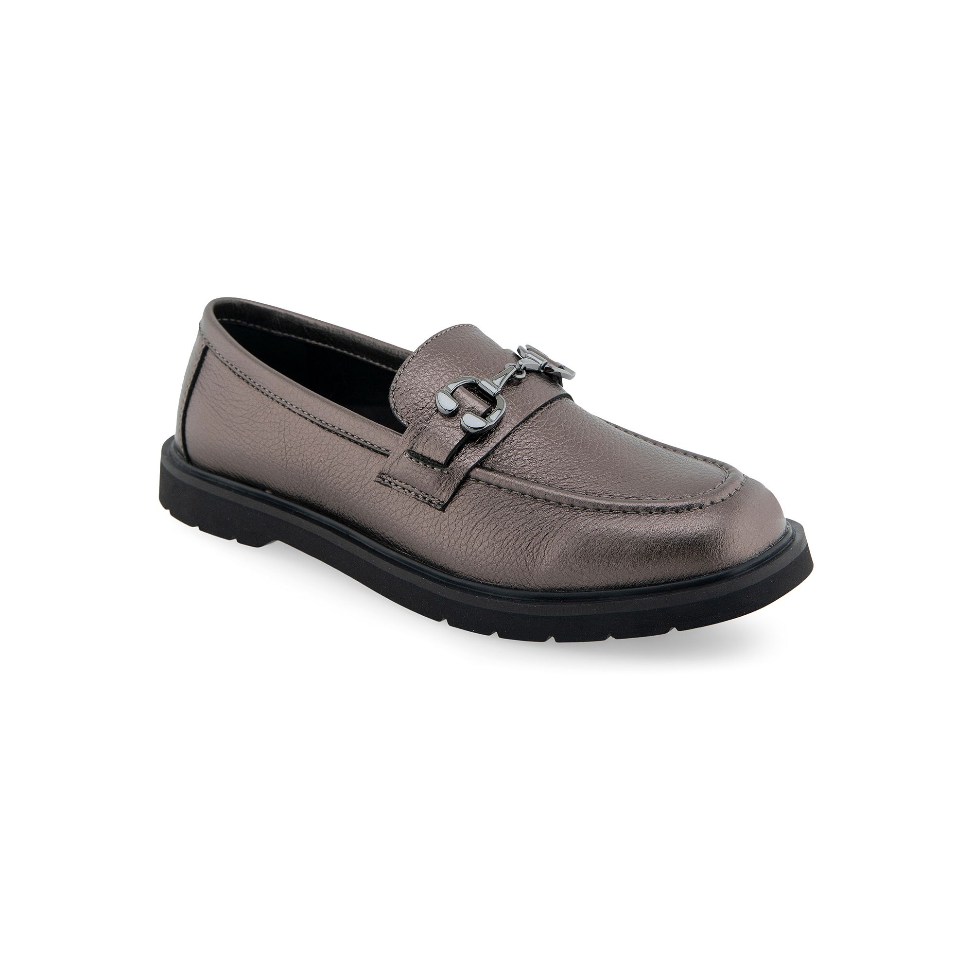 Aerosoles Beckett Womens Loafers, Size: 8, Grey Pebbled Faux