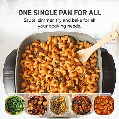 Elite Cuisine 12" Ceramic Electric Skillet with Tempered Glass Lid