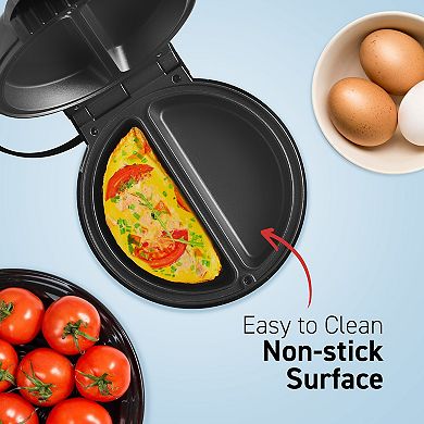 Elite Cuisine Non-Stick Dual Omelet & Frittata Maker