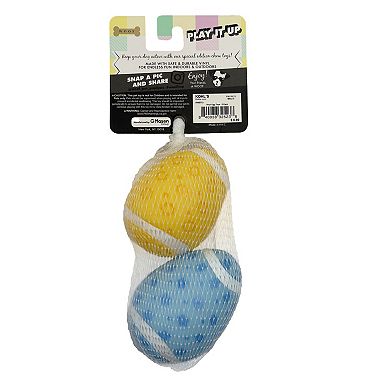 Woof 2-Pack Vinyl Egg Dog Toys
