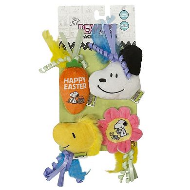 Meow 4-Pk. Peanuts Snoopy & Woodstock Cat Toys