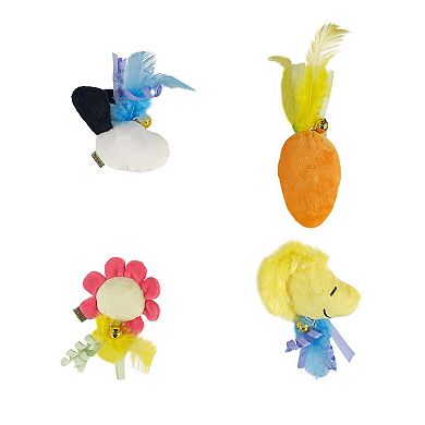 Meow 4-Pk. Peanuts Snoopy & Woodstock Cat Toys
