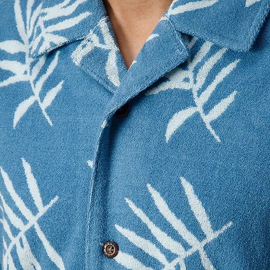 Men's REEF Terry Short Sleeve Button-Down Shirt