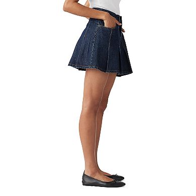 Women's Levi's® Pleated Denim Mini A-Line Skirt