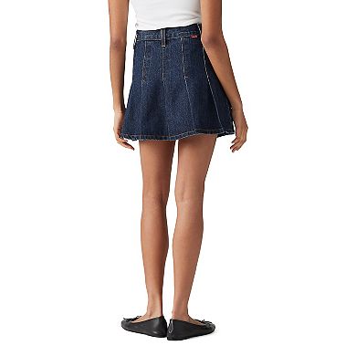 Women's Levi's® Pleated Denim Mini A-Line Skirt