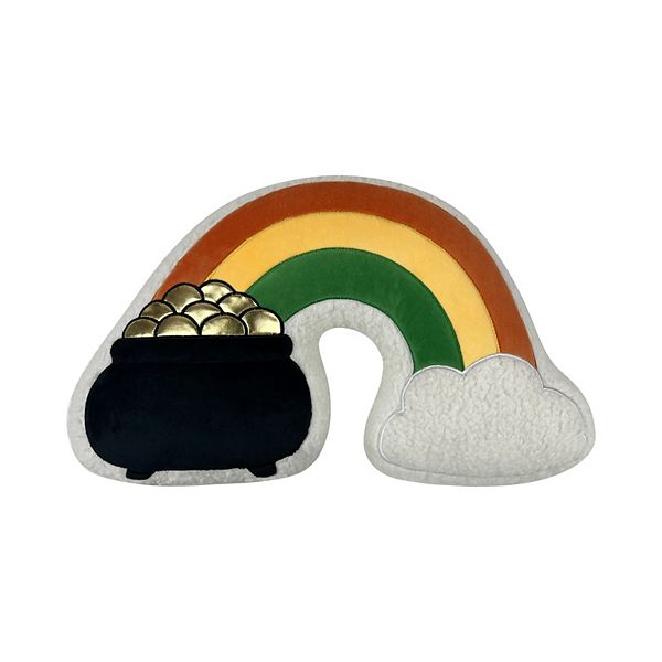 Celebrate Together St. Patrick's Day St. Pats Rainbow Shaped Pillow - Arabesque