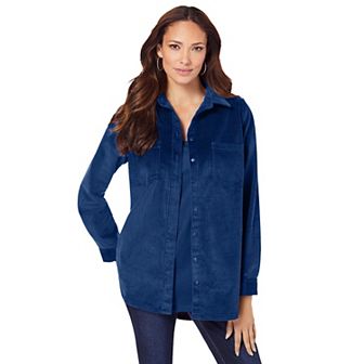 Roaman's Women's Plus Size Corduroy Big Shirt